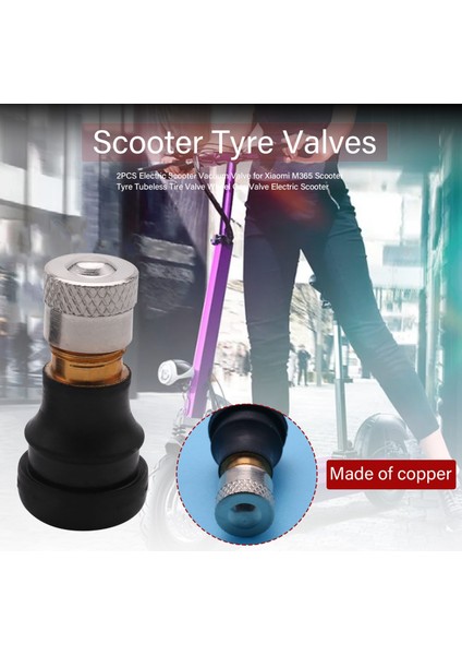 Adet Elektrikli Scooter Vakum Valfi Xiaomi M365 Scooter Lastiği Içsiz Lastik Vana Tekerlek Gaz Vanası Elektrikli Scooter (Yurt Dışından) indirimleri