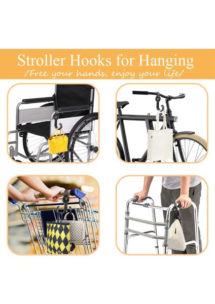 20 Adet Çift Kanca Bebek Arabası Kancaları 360 Derece Rotasyon Ayar Arabası Cırt Cırt Bağlantı Elemanı Bisiklet Aksesuarları (Yurt Dışından) modelleri