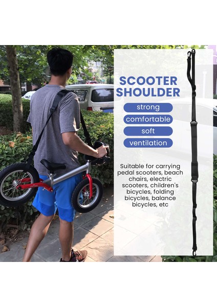 Scooter Omuz Askısı Ayarlanabilir Scooter Taşıma Için Taşıma Kayışı Plaj Sandalyesi Elektrikli Scooter Çocuk Bisikletleri Yoga Mat (Yurt Dışından) modelleri