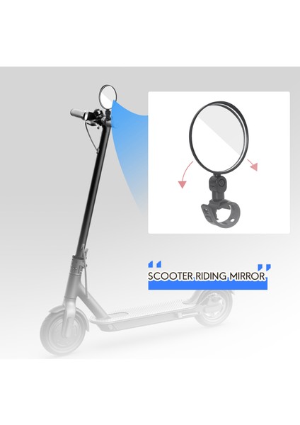 Açık Scooter Ters Ayna Elektrikli Scooter Dikiz Aynası Scooter Aksesuarları Yedek Aksesuarlar Xiaomi Mijia M365 (Yurt Dışından) fiyatları