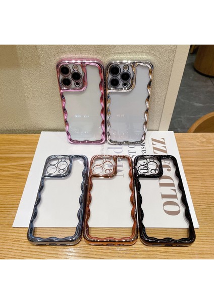 iPhone15 Pro Max Şeffaf Geri Kılıf Tpu Elektraptaşlama Telefon Kapak Mavisi (Yurt Dışından)