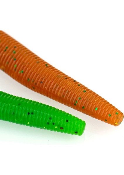 30 Adet Solucan Balıkçılık Cazibesi 10 cm Silikon Balıkçılık Cazibesi Yumuşak Gerçekçi Trolling Texas Rig Wracky Rig Yem Kahverengi (Yurt Dışından) fırsatları