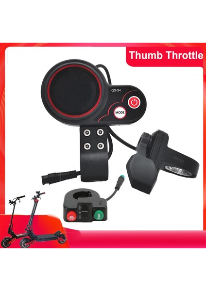 Qs-S4 48V-60V Başparmak Gaz LCD Ekran Ölçer 6pın + Anahtarı Düğmesi Kıtı Sıfır 8 9 10 8x 10X Elektrikli Scooter (Yurt Dışından) fırsatları