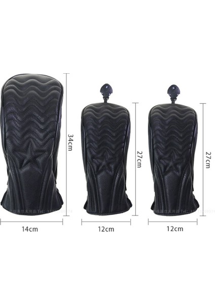 Golf Eğitim Ekipmanları Pu Golf Topluğu Kapağı Isteka Kapağı Golf Ahşap Çubuk Kapağı Desen Yıldız Işaret Koruma Kapağı (No. 3) (Yurt Dışından) fiyatları