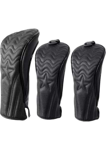 Golf Eğitim Ekipmanları Pu Golf Topluğu Kapağı Isteka Kapağı Golf Ahşap Çubuk Kapağı Desen Yıldız Işaret Koruma Kapağı (No. 3) (Yurt Dışından) modelleri