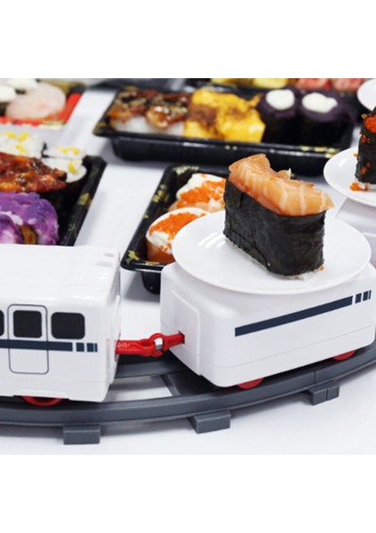 Suşi Tren Döner Suşi Oyuncak Parça Konveyör Bant Döner Masa Çocuk Gıda Tren Seti Dıy Suşi Yapımı Aile Suşi Parti A (Yurt Dışından)