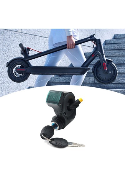 E-Bisiklet Kontak Kilit Anahtarı Başparmak Gaz Kelebeği Voltmetre Dijital Gerilim Ekran Anahtarı 3pin Kugoo M4 Xiaomi M365 Evrensel (Yurt Dışından) fiyatları