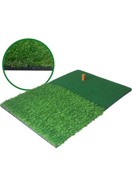 Golf Uygulama Mat Suni Çim Naylon Çim Kauçuk Tişört Arka Bahçe Açık Golf Vuruş Mat Dayanıklı Eğitim Pedi 40X60 cm (Yurt Dışından)