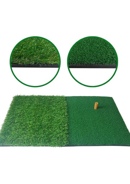 Golf Uygulama Mat Suni Çim Naylon Çim Kauçuk Tişört Arka Bahçe Açık Golf Vuruş Mat Dayanıklı Eğitim Pedi 40X60 cm (Yurt Dışından)