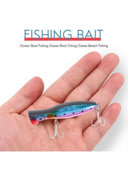 1 Adet Popper Balıkçılık 3D Burgu Tiz Kancalar ile 12 cm 42G Topwater Sert Cazibesi Yumuşak Plastik Isca Yapay Balıkçılık Cazibesi Takımları Mavi (Yurt Dışından) indirimleri