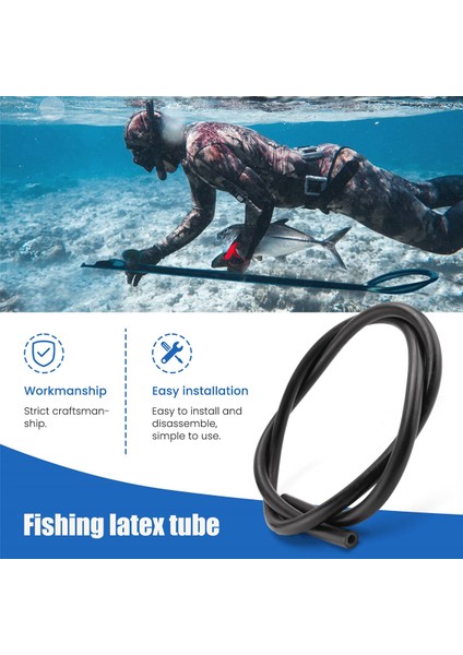 10X5 mm Spearfishing Kauçuk Sling Zıpkın Bantları Lateks Tüp Lateks Tüplü Dalış Spearfishing Aksesuar Ekipmanları, 100 cm (Yurt Dışından) indirimleri