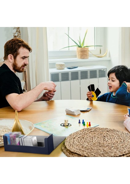 Mtg Masa Kutusu 400 Kart Masası Kutusu Kart Saklama Kutusu Güverte Kutusu Ticaret Kart Oyunları Için Pu Deri Güverte Kutusu (Mavi) (Yurt Dışından)