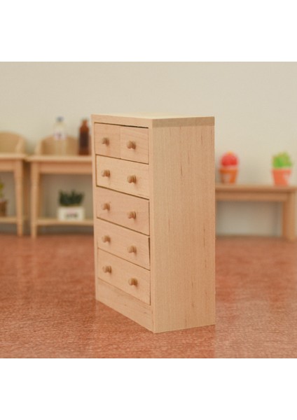 1/12 Evcilik Minyatür Mini Simüle Ahşap Dolap Çok Katmanlı Dolaplar Mobilya Modeli Dekor Dolabı (Yurt Dışından)