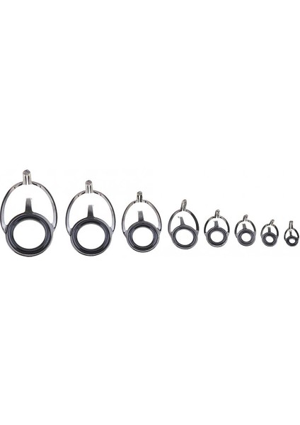 8 Adet Olta Kılavuzu Oval Olta Gözler Kılavuzları Hattı Halkaları Kutup Tamir Takımı Karışık Boyut Çift Bacak Halkaları (Yurt Dışından)