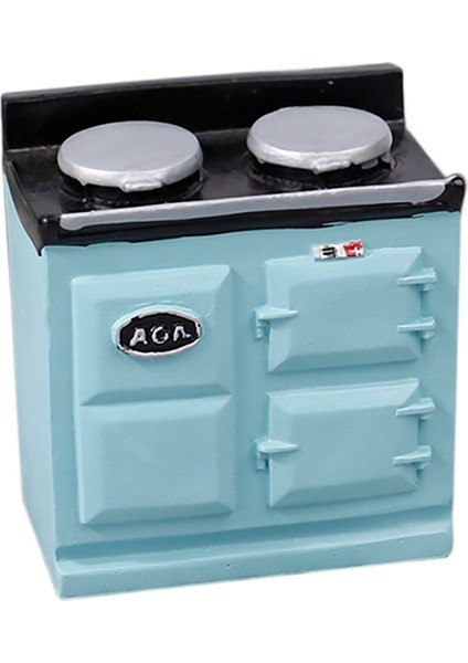 1:12 Evcilik Minyatürleri Mini Gaz Sobası Simüle Model Bebek Evi Mutfak Mobilyası Süslemeleri Aksesuarları, Mavi (Yurt Dışından)