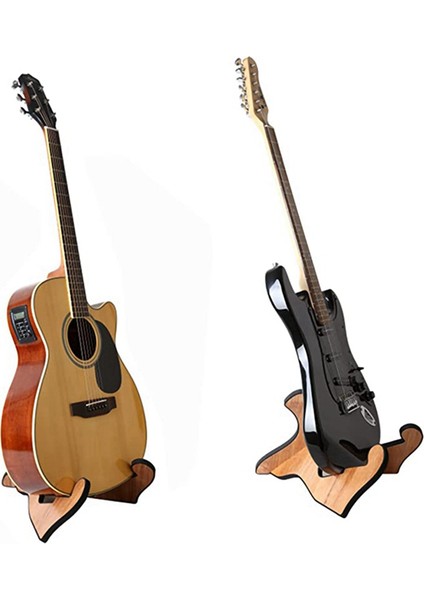Ahşap Gitar Standı Evrensel Gitar Standı Yumuşak Kauçuk Kapaklı Taşınabilir Yaylı Çalgı Standı (Yurt Dışından)