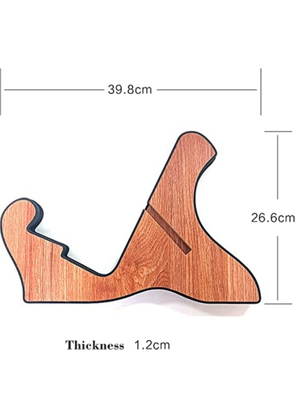 Ahşap Gitar Standı Evrensel Gitar Standı Yumuşak Kauçuk Kapaklı Taşınabilir Yaylı Çalgı Standı (Yurt Dışından)