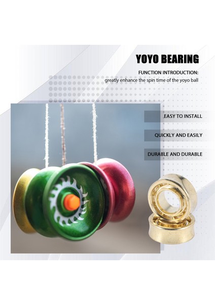 5 Adet Altın 10 Top Kk Yoyo Rulman Profesyonel Ekstra Uzun Uyku Rölantide Yoyo Rulman Yo-Yo Rulmanlar (Yurt Dışından)