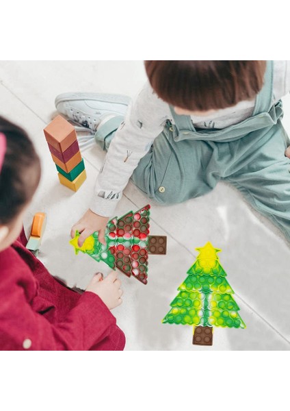 Noel Fidget Itme Oyuncak Duyusal Stres Kabarcık Oyuncak Fidget Oyuncak Otistik Çocuklar Için Sıkma Anksiyete Giderici Oyuncaklar A (Yurt Dışından)