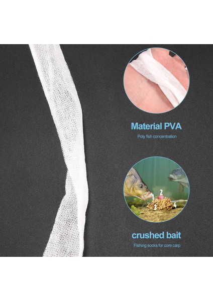 5m Pva 37MM Geniş Örgü Dolum Sazan Balıkçılık Çorabı Boilie Rig Yem Sarma Çanta (Yurt Dışından) indirimleri