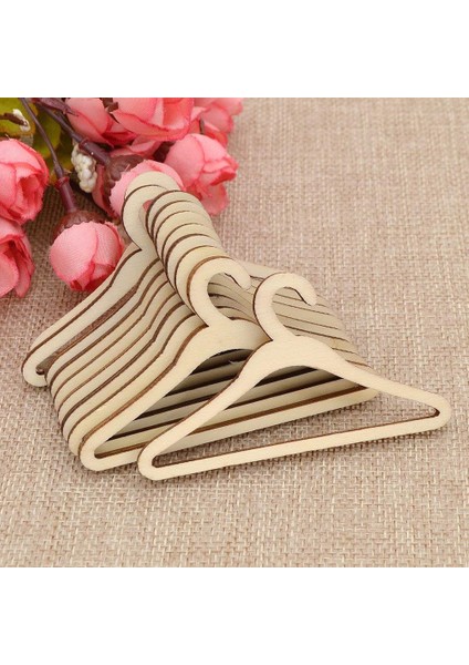 Lot 10 Adet Ahşap Askılar Bebekler Için Ceketler (15 cm # 1) (Yurt Dışından)