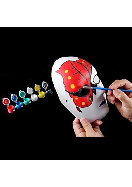 Beyaz Maske, 12 Adet Cadılar Bayramı Tam Yüz Maskesi Boş Dıy Maske Dans Cosplay Parti Süslemek Için Düz Masquerade Kağıt Maske (Yurt Dışından) indirimleri