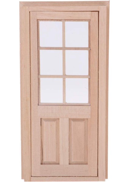 1/12 Ahşap 6 Panel Tek Kapı Çerçevesi Modeli Minyatür Bebek Evi Dıy Dekorasyon Mutfak Oyunu Parti Oyuncakları Dollhouse Için (Yurt Dışından)