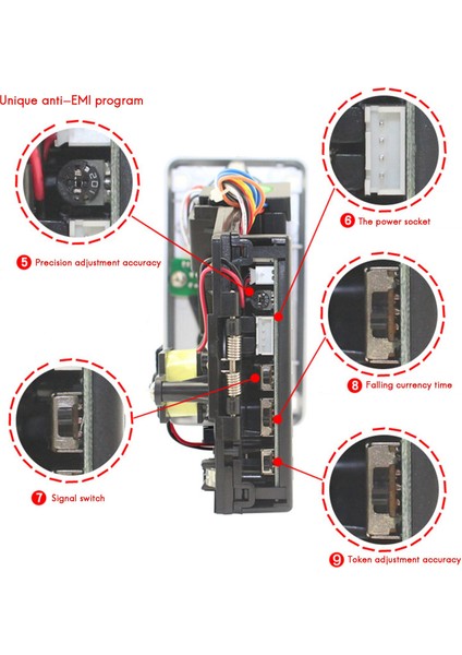 Para Alıcısı Para Itici JY133A Cpu Arcade Para Seçici Otomat Arcade Oyunu Bilet Değişimi Için (Yurt Dışından)