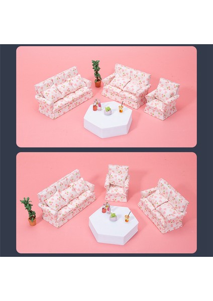 1:12 Ölçekli Minyatür Bebek Evi Mobilya Kumaş Kanepe Tekli Kanepe Dollhouse Mobilya Oturma Odası Dollhouse Dekorasyon (Yurt Dışından)