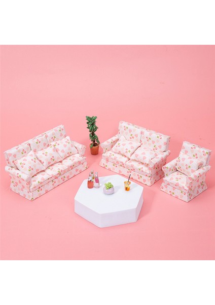 1:12 Ölçekli Minyatür Bebek Evi Mobilya Kumaş Kanepe Tekli Kanepe Dollhouse Mobilya Oturma Odası Dollhouse Dekorasyon (Yurt Dışından)
