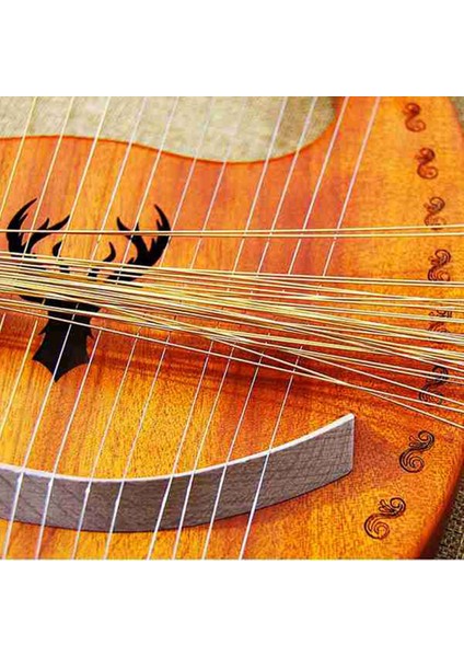 10 Adet Tuning Pin Çivi ve 10 Adet Perçin, L Şeklinde Ayar Anahtarı, 10 Dize Laiyaqin Dize Lir Arp Yaylı Çalgı (Yurt Dışından)