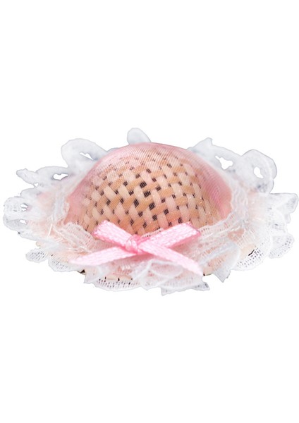 1/12 Dollhouse Minyatür Hasır Şapka Mini Bebek Pembe Şapka Dıy Sahne Bebek Ev Zanaat Dollhouse Dekorasyon Aksesuarları (Yurt Dışından)