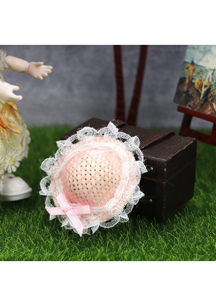 1/12 Dollhouse Minyatür Hasır Şapka Mini Bebek Pembe Şapka Dıy Sahne Bebek Ev Zanaat Dollhouse Dekorasyon Aksesuarları (Yurt Dışından) modelleri