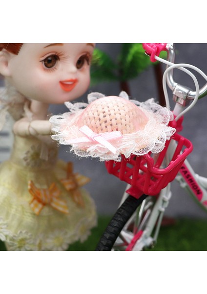 1/12 Dollhouse Minyatür Hasır Şapka Mini Bebek Pembe Şapka Dıy Sahne Bebek Ev Zanaat Dollhouse Dekorasyon Aksesuarları (Yurt Dışından) indirimleri