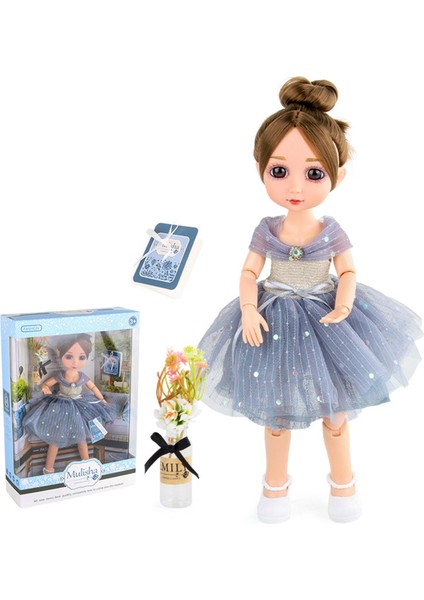 12 Inç 30 cm 9 Hareketli Eklemler 1/6 Bjd Bebek Makyaj Giydirme Sevimli Göz Küresi Bebek Moda Elbise ile Kızlar Için Oyuncak A (Yurt Dışından)