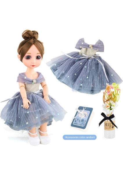 12 Inç 30 cm 9 Hareketli Eklemler 1/6 Bjd Bebek Makyaj Giydirme Sevimli Göz Küresi Bebek Moda Elbise ile Kızlar Için Oyuncak A (Yurt Dışından) modelleri