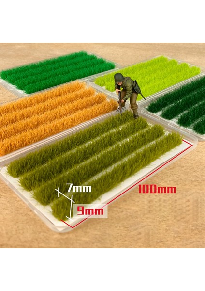 Uzun Çim Çalı 9mm Yüksek Minyatür Model Çalı Çit Kum Masa Inşaat Sahnesi Dıy El Yapımı Malzeme Oyuncak Dekorasyon E (Yurt Dışından)