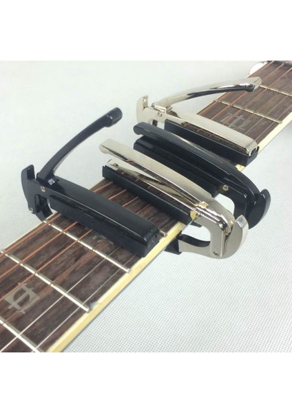 Değişim Kelepçe Anahtar Akustik Klasik Gitar Capo Ton Değiştirme Klip Kolu Ballad Çinko Alaşım Transpozisyon Klipsi (Gümüş) (Yurt Dışından) indirimleri