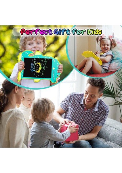 8.5 Inç Çizim Tahtasında Yeşil Dinozor Oyuncak LCD Yazma Tableti Pad Çocuk Çizim Tableti Eğitici Oyuncak Erkek Kız Için (Yurt Dışından)