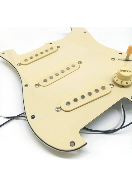 Elektro Gitar Pickguard Manyetikler Yüklü Önceden Kablolanmış Çizik Plaka Düzeneği Sss Sarı (Yurt Dışından) modelleri