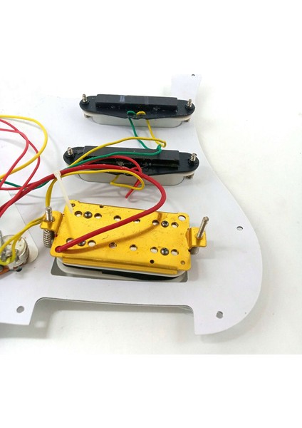 Elektro Gitar Pickguard Manyetikler Yüklü Önceden Kablolanmış Scratchplate Düzeneği 11 Delik Ssh Beyaz (Yurt Dışından) fırsatları