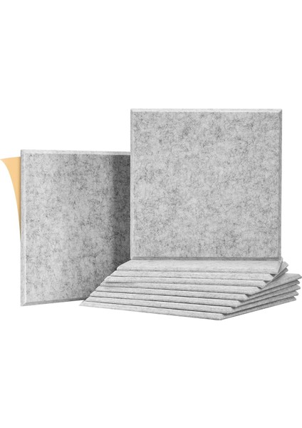 Duvarlar Için 10 Paket Ses Geçirmez Paneller, Kendinden Yapışkanlı Akustik Paneller 12X12X0.4IN Kayıt Stüdyosu, Ofis, Ev, A (Yurt Dışından)