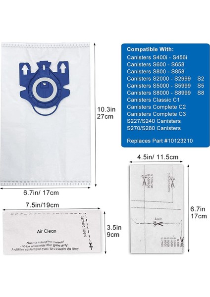 Miele Gn Elektrikli Süpürge Için Toz Torbaları Komple C3, Komple C2, Classic C1, S400, S600, S800 Elektrikli Süpürge Torbaları Hoover Çantaları (Yurt Dışından) indirimleri
