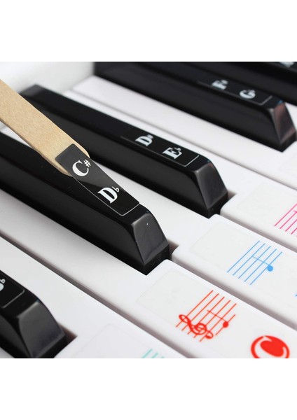 Renkli Piyano Klavye Çıkartmalar 88/61/54/49/37 Anahtar Çok Renkli, Çıkarılabilir Mektup Piyano Çıkartmalar Çocuk Öğrenme Piyano Için (Yurt Dışından) indirimleri