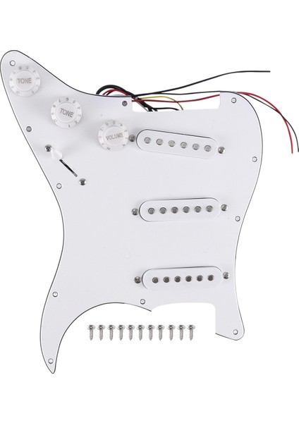 Tek Bobin Pikap Sss Elektro Gitar Yüklü Kablolu Pickguard Scratch Plaka Strat 11 Delik 3ply St Sq Gitar Için (Yurt Dışından) fiyatları
