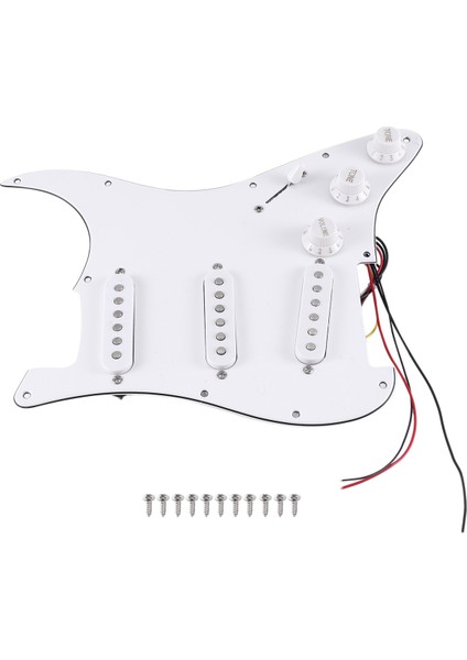 Tek Bobin Pikap Sss Elektro Gitar Yüklü Kablolu Pickguard Scratch Plaka Strat 11 Delik 3ply St Sq Gitar Için (Yurt Dışından) fırsatları