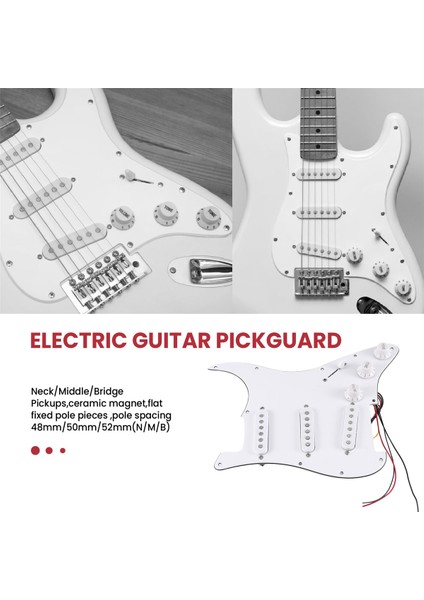 Tek Bobin Pikap Sss Elektro Gitar Yüklü Kablolu Pickguard Scratch Plaka Strat 11 Delik 3ply St Sq Gitar Için (Yurt Dışından) indirimleri
