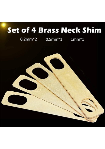 4 Adet Gitar Boyun Plakası Gitar Contası Yedek Gitar Boyun Shim Yükseltme Contası Aksesuarları (Altın) (Yurt Dışından) indirimleri