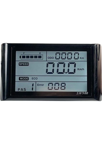 Ebike SW900 LCD Ekran Kontrol Elektrikli Bisiklet Hız Ölçer Su Geçirmez Fiş Kayıt Enstrüman Kontrolü/ayarı 24-72V (Yurt Dışından)