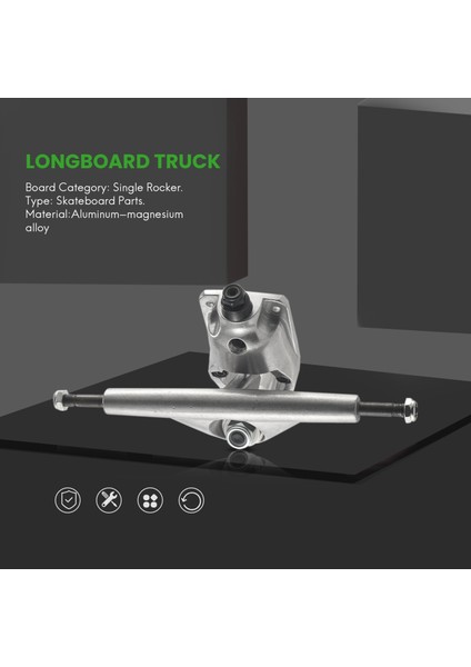 6.25 Inç Longboard Kamyon Sörf Paten Kamyonları Kaykay Kamyonları Longboard Kamyon Kaykay Köprüsü Braketi-Gümüş (Yurt Dışından) fiyatları